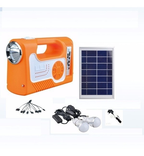 Kit Solar De Emergencia Completa Nuevo En Caja Radio Usb