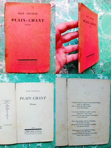 Cocteau Jean - Plain-chhant Poéme Paris Librairie Stock 1923