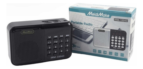 Radio Portátil Fm Irm-10043 Pantalla Digital Recargable