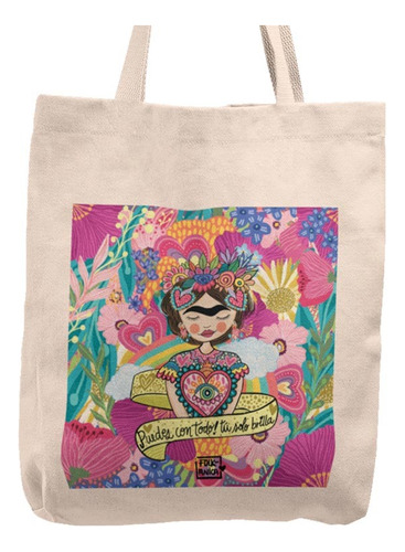 Bolso Tote Bag Cartera Playa - Frida Puedes Con Todo