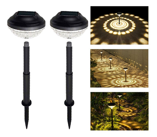 2uds Luces Led Solares Para Jardín Exteriores Luz Césped Luz