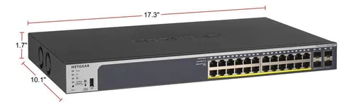 Conmutador Netgear Poe Gigabit Ethernet Smart Gs728tp De 28