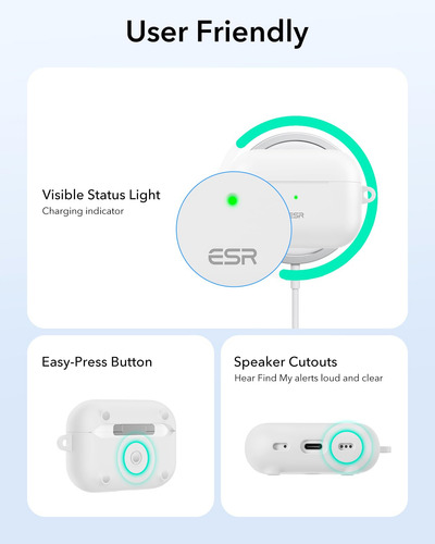 Capa Esr Para AirPods Pro De 2ª Geração Com Magsafe White
