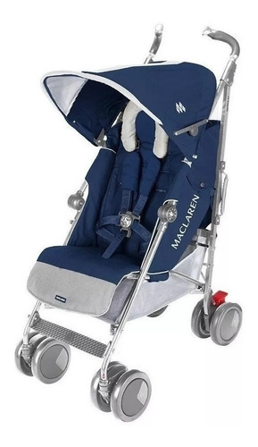 Paraguas Maclaren The Collection Techno XT medieval blue con chasis color silver