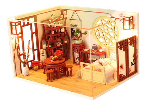 Kits De Bricolaje De Casa De Muñecas En Miniatura De Madera