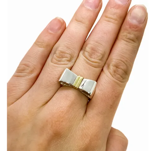 Anillo moño plata hotsell