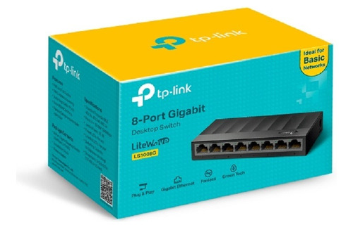 Gigabit Switch De 8 Puertos De Escritorio Tp Link Tl-ls1008g