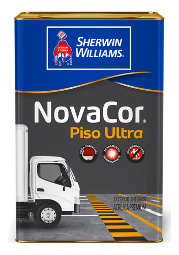 Tinta Novacor Piso Ultra 18l Semi-brilho Sherwin Williams Acabamento Semibrilho Cor Cinza