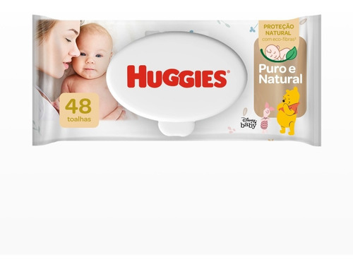 Lenços Umedecidos Huggies Puro E Natural - 48 Unidades