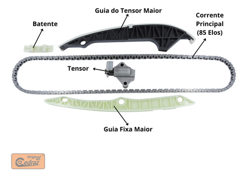 Kit Corrente Simples - Audi A4 Tfsi 2.0 2008 Até 2013
