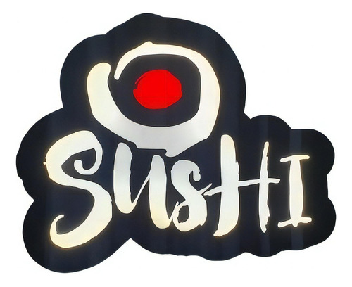 Letreiro Luminoso Sushi White Sun- Decoração Sushi Bar