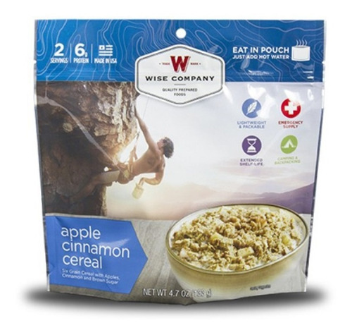 Wise Food Outdoor Comida Liofilizada Cereal 2 Serv Cinnamon 