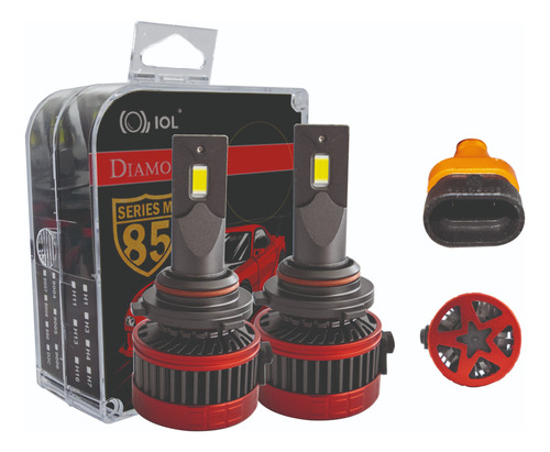 Kit De Faros Led 9006 Csp Nitrogeno 85 W 16 Mil Lm Luz Fija