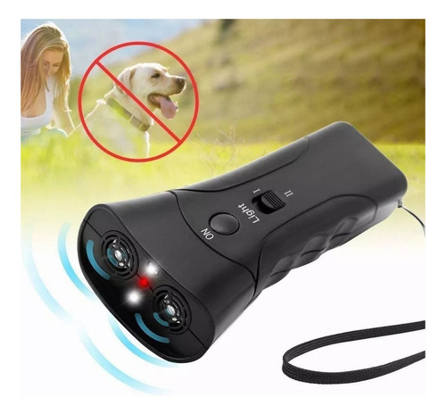 Anti Barking Stop Dog Ultrasonic Double Chaser Barking Cases Color Negro