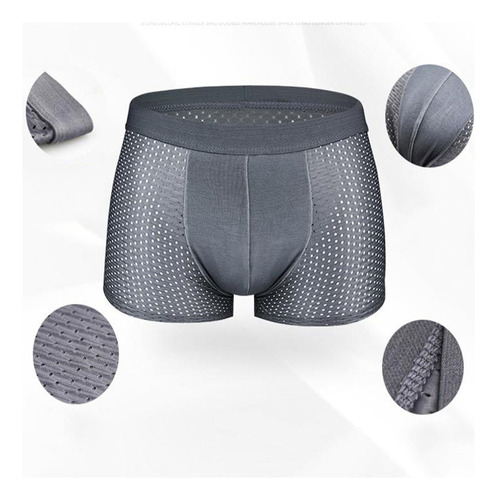Calzoncillos De Malla Transpirable For Hombre, 4 Piezas/caja