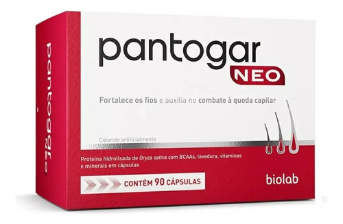 Pantogar Neo 90cp Cabelos E Unhas Tratamento Fortalecimento