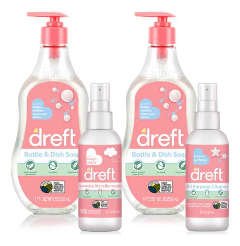 Dreft Jabon Para Bebes, Biberones Y Platos, Espray Multiusos