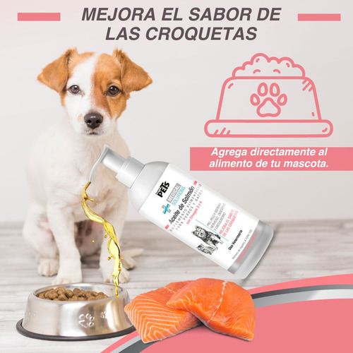 Aceite De Salmón Omega 3 Y 6 Para Perros Y Gatos 490 Ml