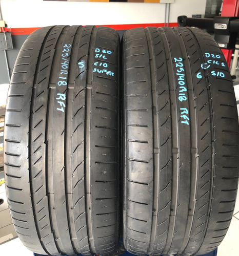 Kit 02 Pneus 225/40r18 Continental Sportcontact5 Rft (usado)