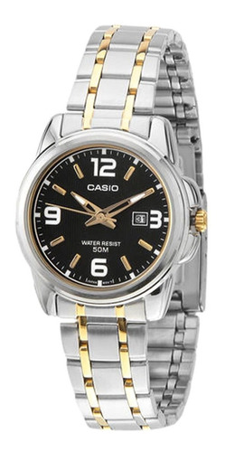 Reloj Casio Ltp-1314sg-1a Para Dama Plateado/ Dorado 