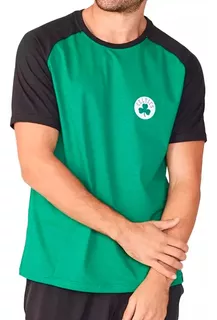 Camisa Masculina Nba Boston Celtics Raglan Preta