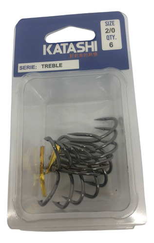 Anzuelos Katashi Triple N2/0 X6u. Ideal Señuelos Pesca