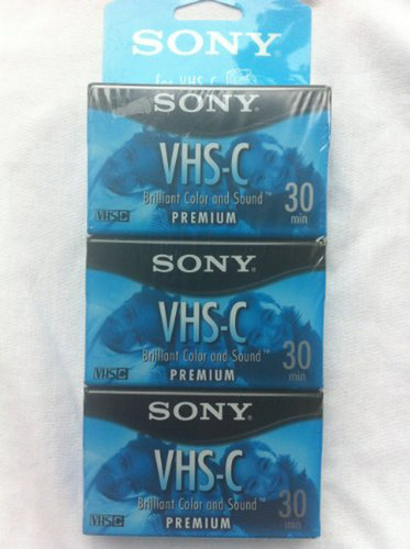 Pack De 3 Cintas  Vhs-c Premium De 30 Min