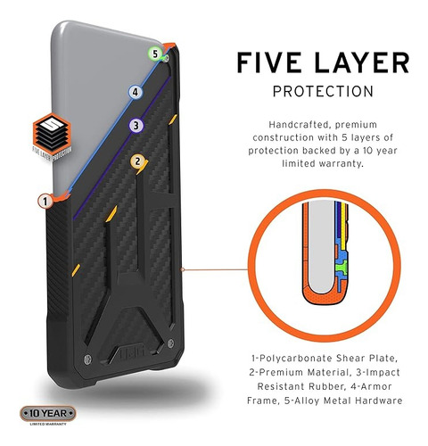 Capa Case P/ iPhone 13 6.1 Uag Monarch Kevlar Nivel Militar