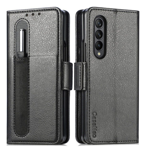 Funda Tipo Cartera Para Galaxy Z Fold 4, Soporte Para Bolígr