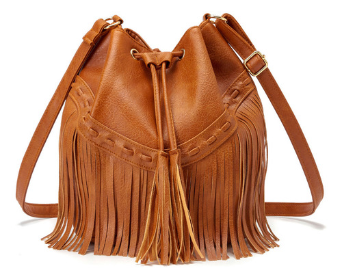 Bolso Con Borla Pu Plegable Casual Retro Crossbody