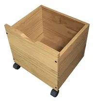 Comprar Baul Juguetero Organizador Con Cajon Y Ruedas Estilo Moderno Madera Maciza Sajo 35x31 Color Roble