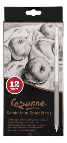 Lápices De Colores Premium Cezanne Blanco, Juego De 12...