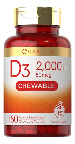 Vitamina D3 Cholecarciferol 2,000 Iu 180 Tabletas