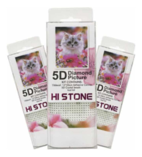 Kit Diamond Picture Pintura Diamante 5d Hi Stone Diseño Gato