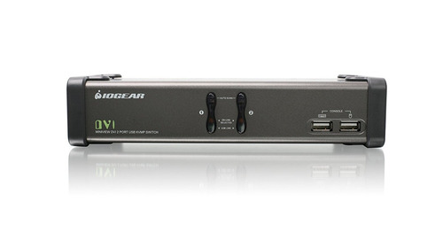 Interruptor Iogear 2 Puertos Dvi Kvmp Con Cables, Conforma C