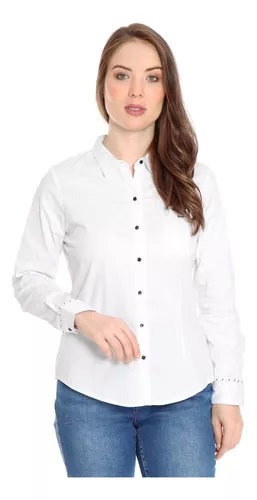 Camiseta Blanca Manga Larga Mujer  Compra Online Camiseta Blanca