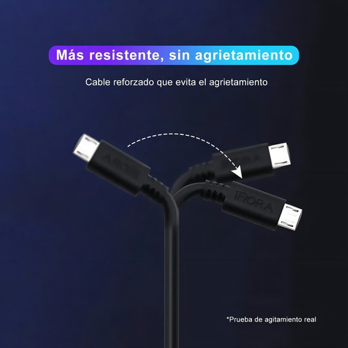 1hora Cab236 Usb Micro Usb V8 Negro Negro