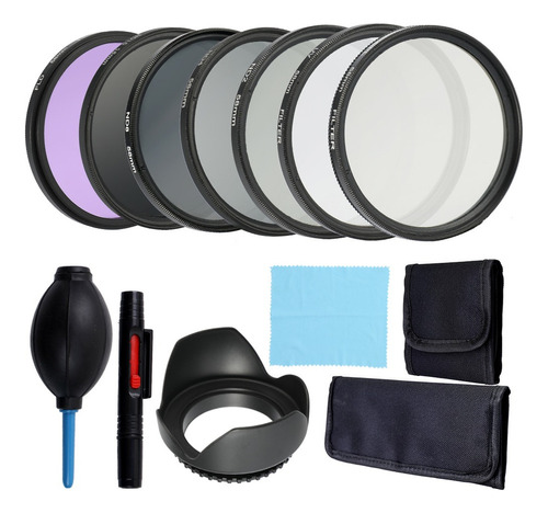 Kit Completo De Lentes Y Filtros Profesionales 58mm