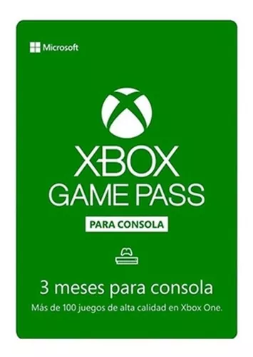 Prima molécula márketing Xbox Game Pass Consola 3 Meses