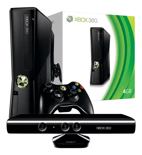 Microsoft Xbox 360 + Kinect e 5 Jogos E 4gb Standard Cor Preto em Promoção  na Americanas