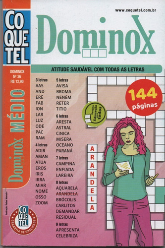 Kit 03 Dominox Nível Médio C/ 144 Páginas Cada Coquetel