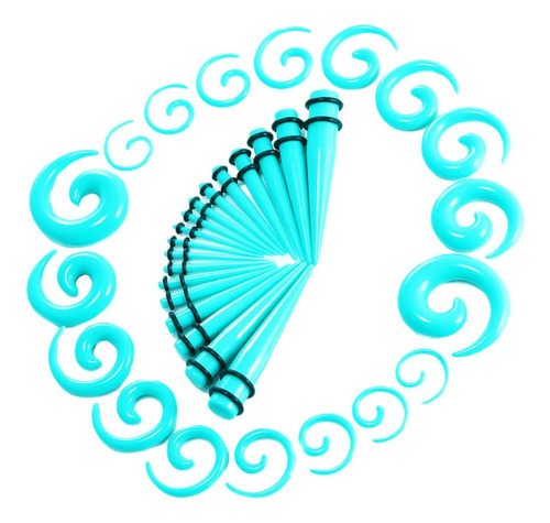 Tapones De Caracol En Espiral Cilindros Rectos Juntas Azul