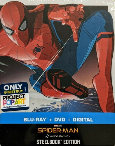 Spider-man Regreso A Casa Homecoming Steelbook Blu-ray + Dvd