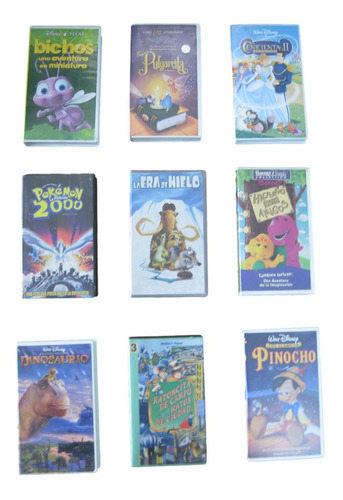 9 Películas Infantiles Disney Vhs, Lote # 4, Originales