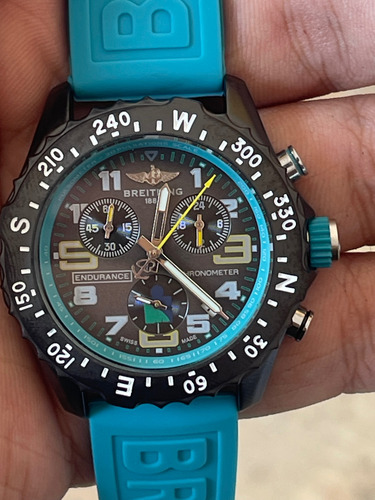 Reloj Breitlin.g Endurance Pro 44mm Mov Cuarzo Caucho Correa Agua Negro Negro (Usado)