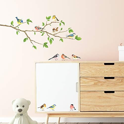 Decowall Ds-8036 Jardín Pájaros Niños Pegatinas De Pared De