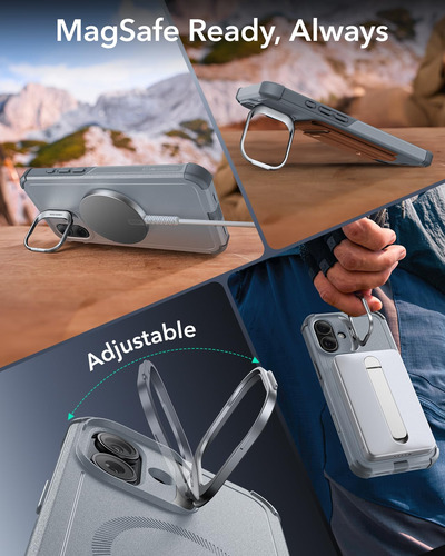 Capa De Telefone Ear Para iPhone 16 Com Suporte De Luz Prote
