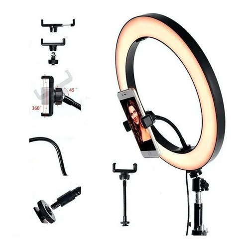 Imagen 6 de 10 de Aro De Luz Led 25 Cm Con Trípode 1.7 Metros Ring Tik Tok