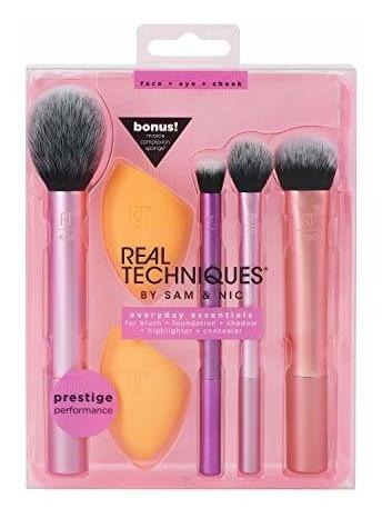 Juego De Brochas De Maquillaje De Real Techniques Con 2 Espo