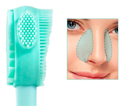 Cepillo Exfoliante Facial Cuidado Piel Silicona Doble Cara